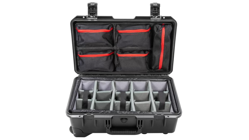 Eylar Intact Premium Series 22 in Hard Rolling Carry-On Camera Case with Adjustable Padded Divider and Lid Organizer