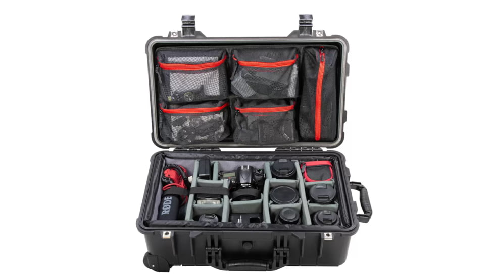 Eylar Eylar 22 in Hard Rolling Carry-On Camera Case with Adjustable Padded Divider and Lid Organizer