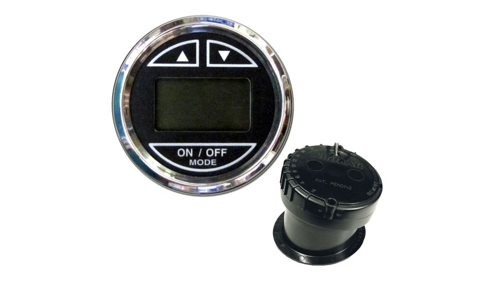 Faria Beede Instruments 2&quot; Depth Sounder w/In-Hull Transducer - Black - Stainless Steel Bezel 74542