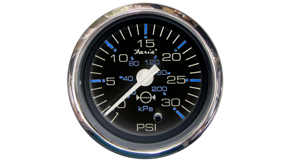 Faria Beede Instruments Chesapeake Black SS2" Water Pressure Gauge Kit - 30 PSI 54630