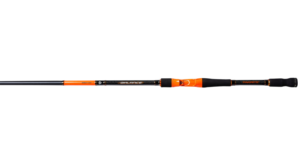 Favorite Fishing Balance Casting Rod, Medium, 6ft 10in, Orange/Black, BBLNC-6101M