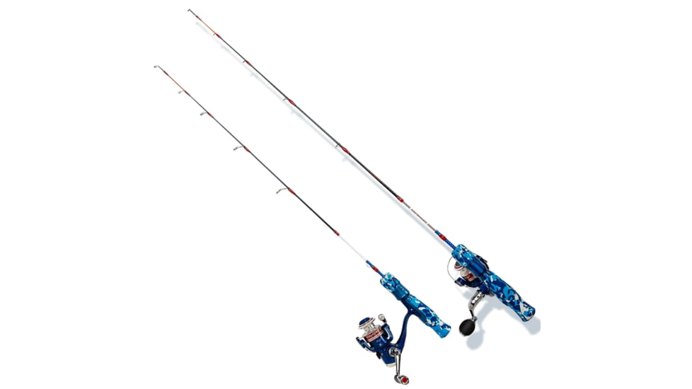Favorite Fishing Defender Ice Rod Combo, 28in, Medium Light, Red/White/Blue, DFICE-281ML