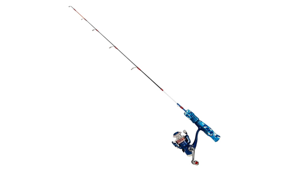 Favorite Fishing Defender Ice Rod Combo, 28in, Medium Light, Red/White/Blue, DFICE-281ML
