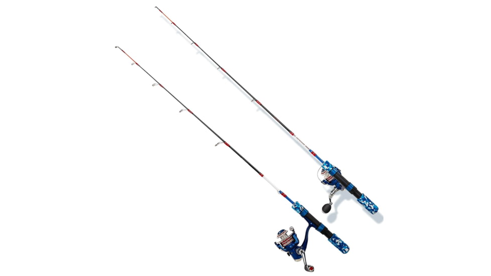 Favorite Fishing Defender Ice Rod Combo, 32in, Medium Heavy, Red/White/Blue, DFICE-321MH