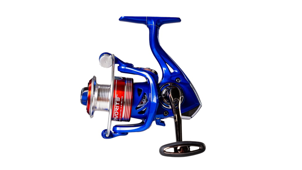 Favorite Fishing Defender Spinning Reel, 2000, 5.2:1 Gear Ratio, 4+1 BB, Red/White/Blue, DFR2000-RTL
