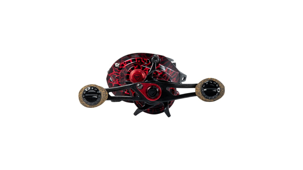Favorite Fishing PBF Lit Casting Reel, 6.4-1, Left Hand, Red/Black, LIT100NGL