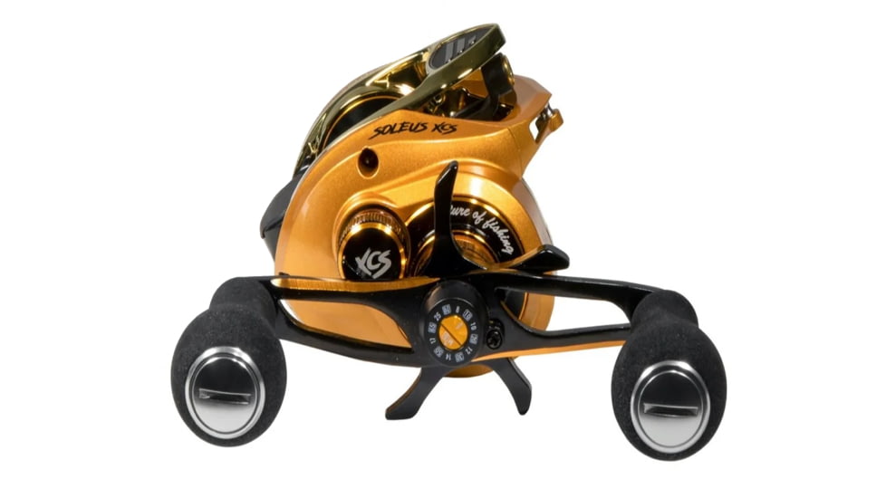 Favorite Fishing Soleus XCS casting reel, Gold/Gold 8.1-1, Right, Gold/Gold, SLSG8XR