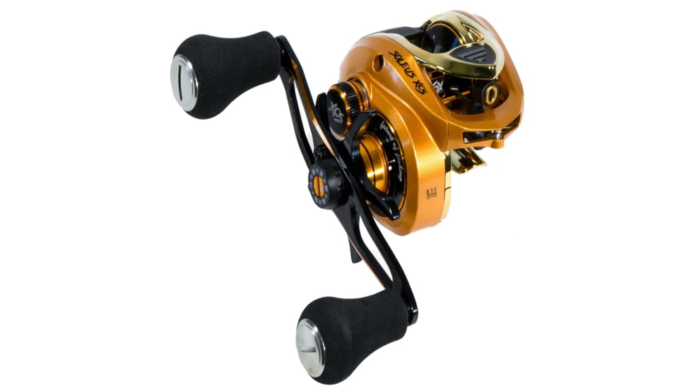 Favorite Fishing Soleus XCS casting reel, Gold/Gold 8.1-1, Right, Gold/Gold, SLSG8XR
