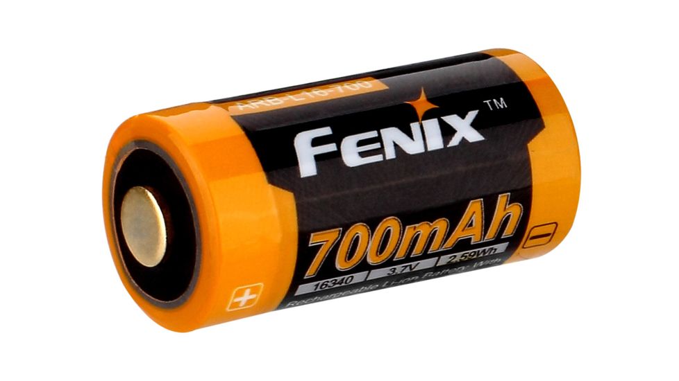 Fenix 16340 3.7V Protected Li-ion Rechargeable Battery, Black, ARB-L16-700