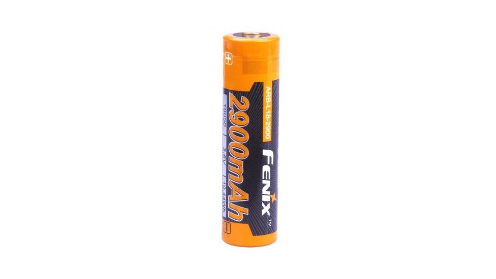 Fenix 18650 3.6V 2900mAh Protected Lithium Ion Li-ion Rechargeable Button-Top Battery, Orange/Black FENIX-ARB-L18-2900