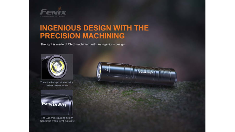 Fenix E01 Flashlight Black - E01V2BK