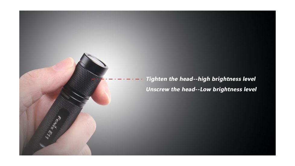 Fenix E11 115 Lumens Flashlight with Battery, Black, 115 E11R4BK-B