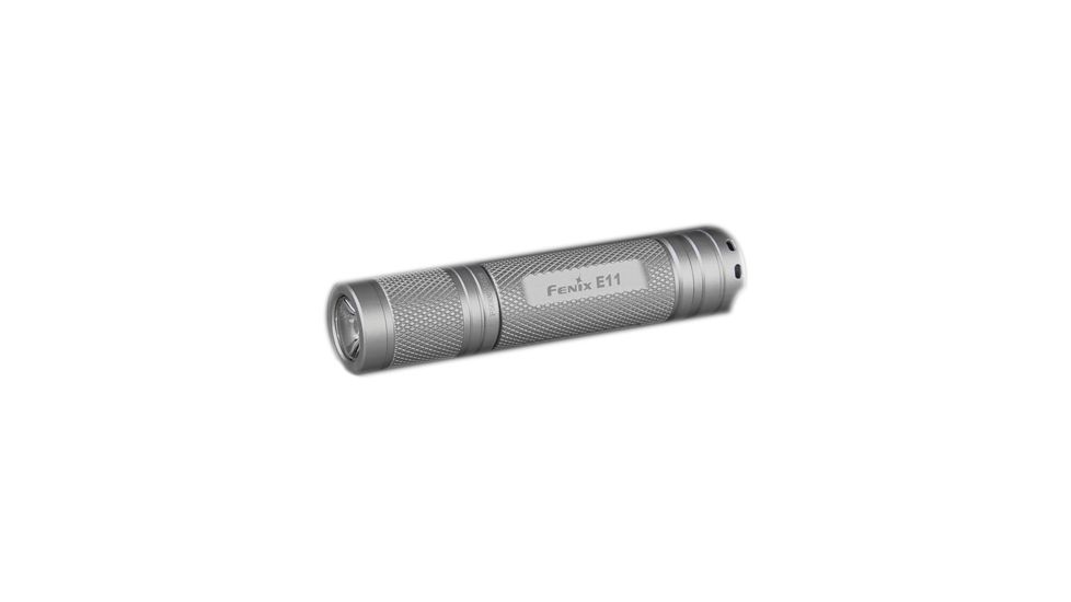 Fenix E11 115 Lumens Flashlight with Battery, Silver, 115 E11R4SL-B