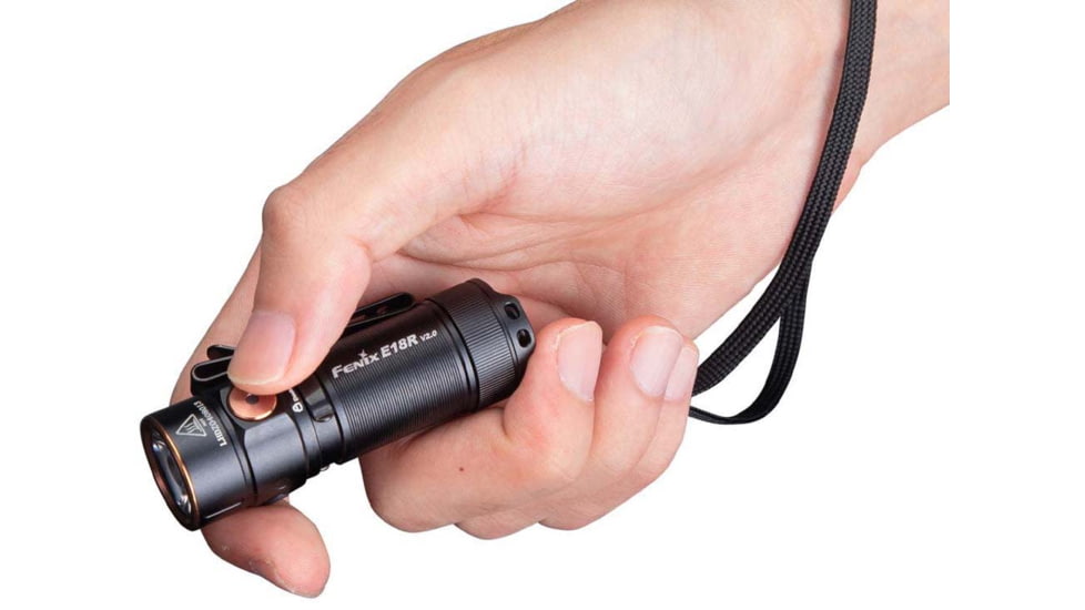 Fenix E18R V2.0 Rechargeable EDC Flashlight, 16340, Luminus SST40 Cool White LED, 1200 Lumens, E18RV2BK