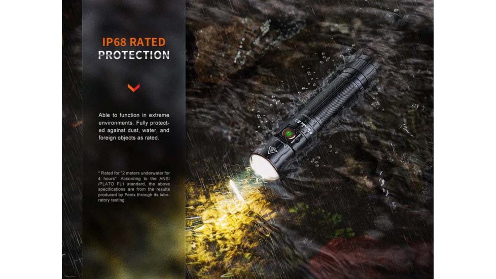 Fenix Lighting E35R Lithium Ion 3100 Lumens Luminus SST70 LED Flashlight, Black, E35RLSBK