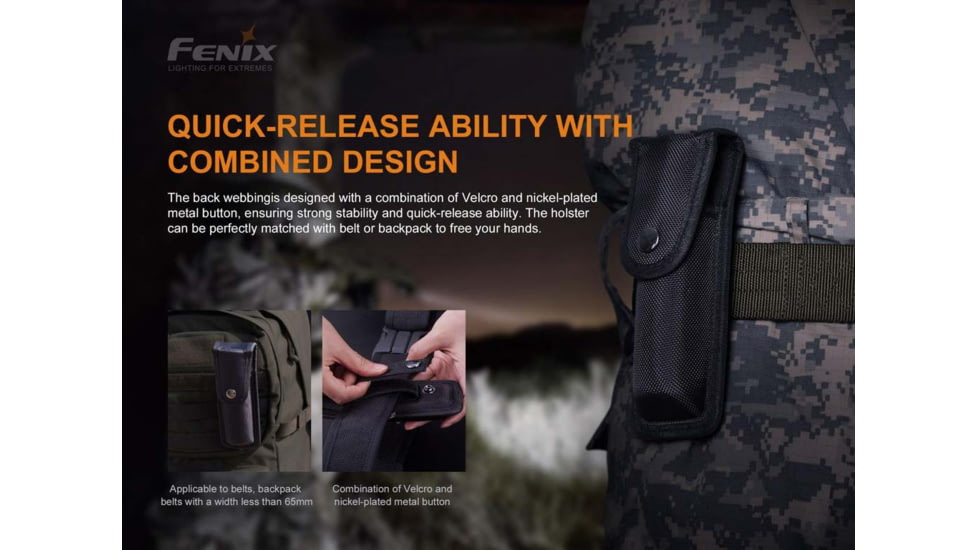 Fenix Flashlight Holster Black Sm - ALP-10S