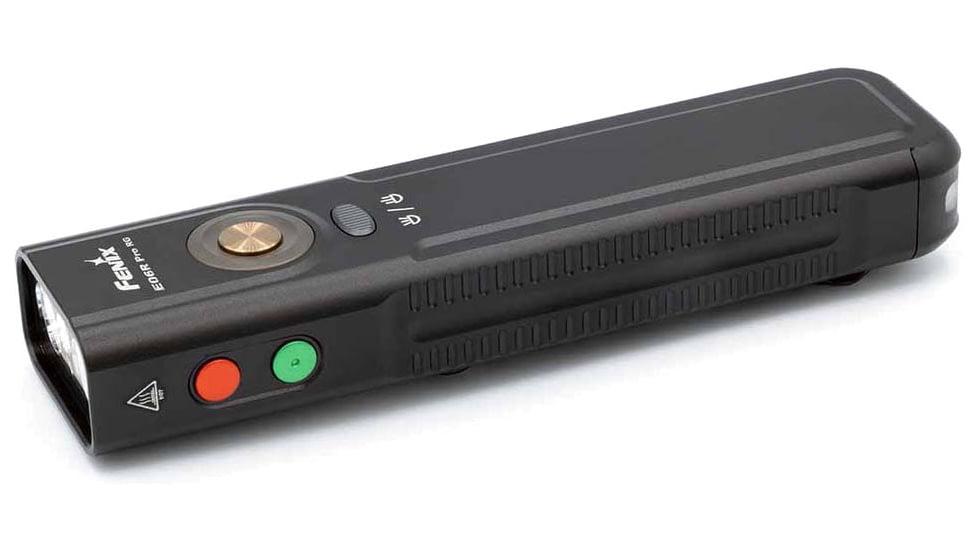 Fenix E06R PRO RG, Flashlight, White/Red LED with Green Laser, 1600 Lumens, 4.84 Long, Anodized Finish, Black, Built-in Rechargeable 1650mAh Battery, Includes USB Type-C Charging Cable