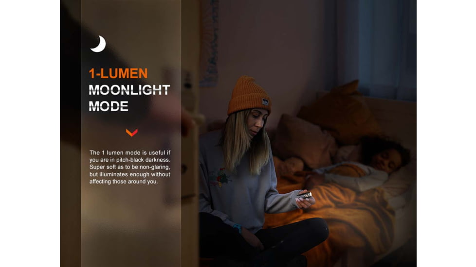 Fenix E18R V2, Flashlight, White LED, 1,200 Lumens, 2.64 Long, Anodized Finish, Black, Includes Rechargeable 16340 and USB Type-C Charging Cable