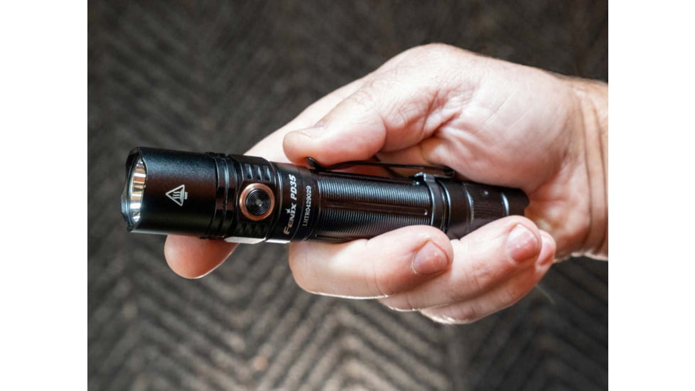 Fenix PD35 V3, Flashlight, White LED, 1,700 Lumens, Anodized Finish, Black, Includes Rechargeable 18650 Battery and USB Type-C Charging Cable