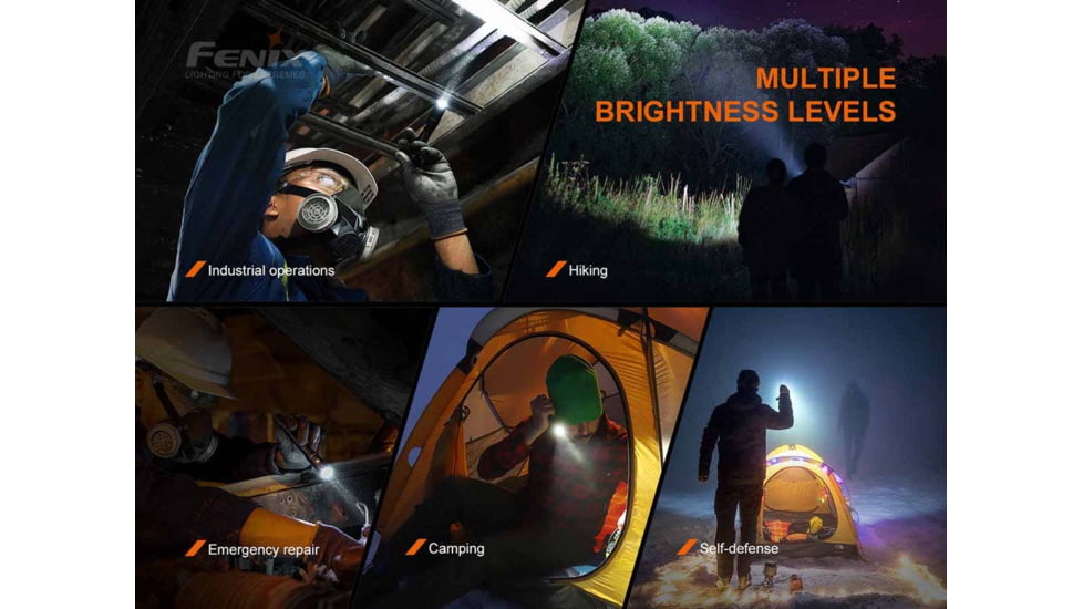 Fenix LD22 V2.0 LED Flashlight, AA, Luminus LED, White, 800 Lumens, LD22V2BK