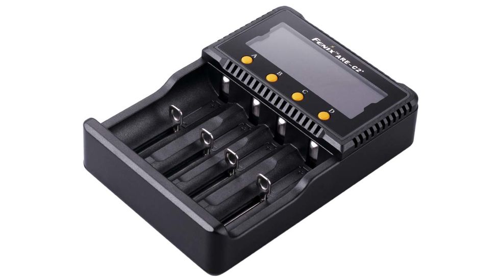 Fenix Li-ion 4-Bay Digital Charger Plus, Black ARE-C2P