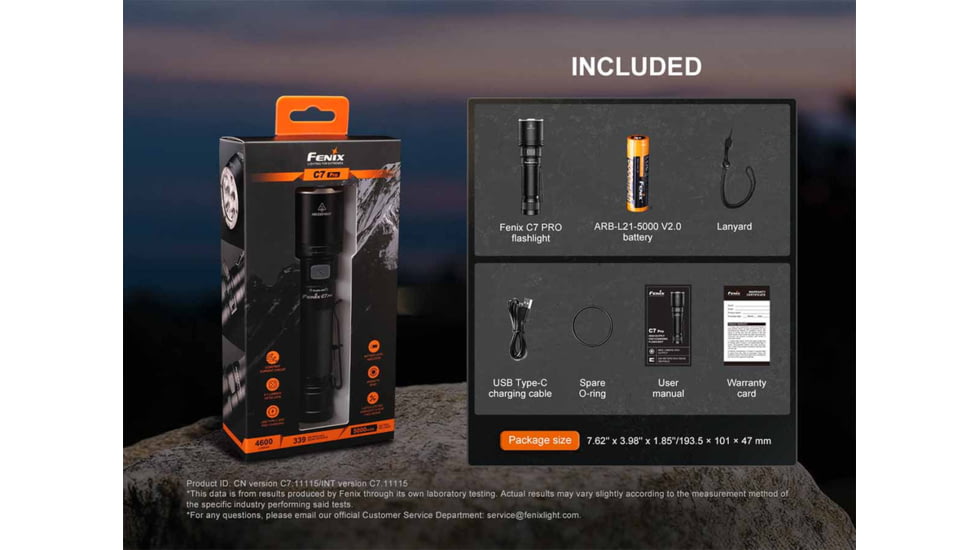 Fenix Lighting C7 Pro Lithium Ion 4600 Lumens LED Flashlight