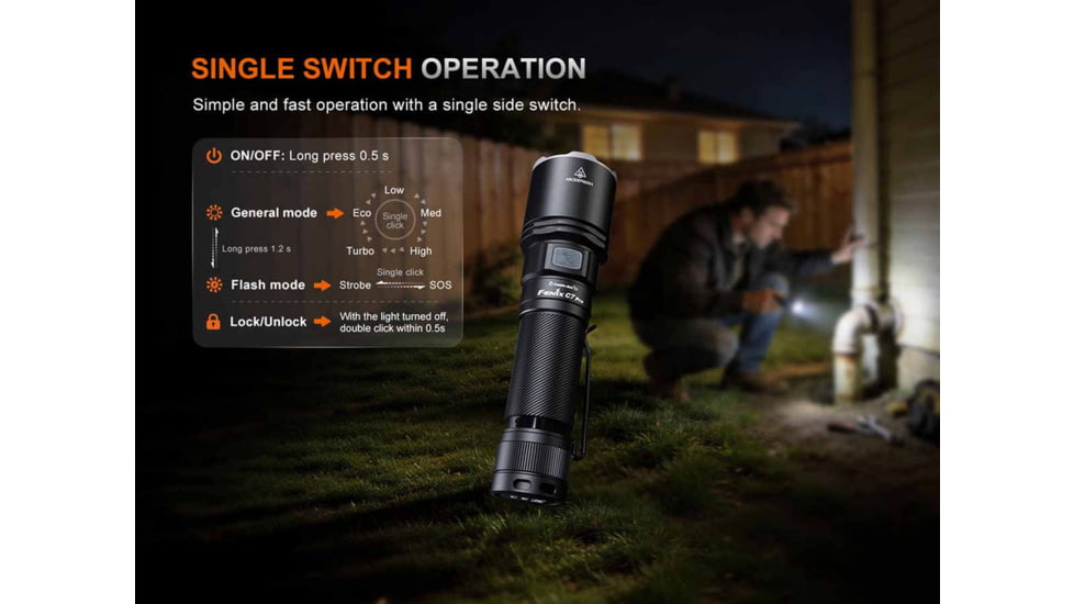 Fenix Lighting C7 Pro Lithium Ion 4600 Lumens LED Flashlight