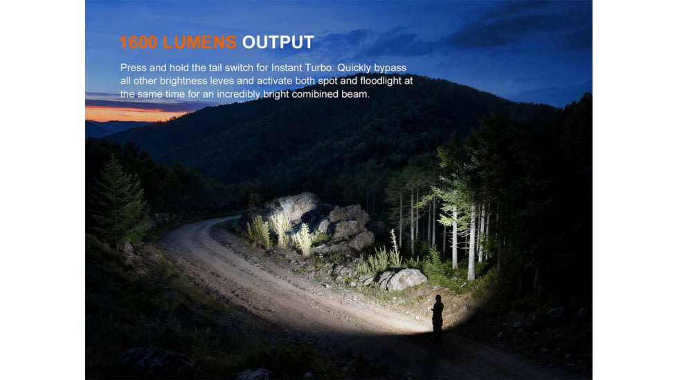 Fenix Lighting E06R PRO Lithium Ion 1600 Lumens Luminus SST20 LED, Luminus SFT25 LED Flashlight, Black, E06RPRBK