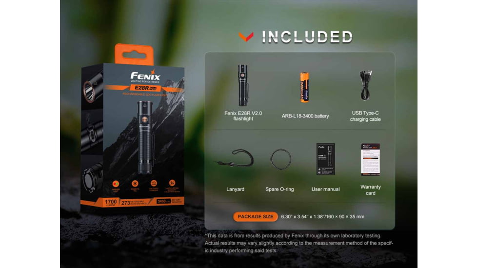 Fenix Lighting E28R V2.0 Lithium Ion 1700 Lumens Flashlight