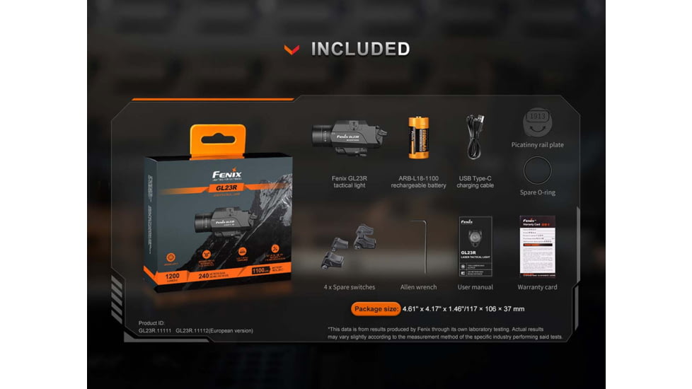 Fenix Lighting GL23R Lithium Ion 1200 Lumens Flashlight