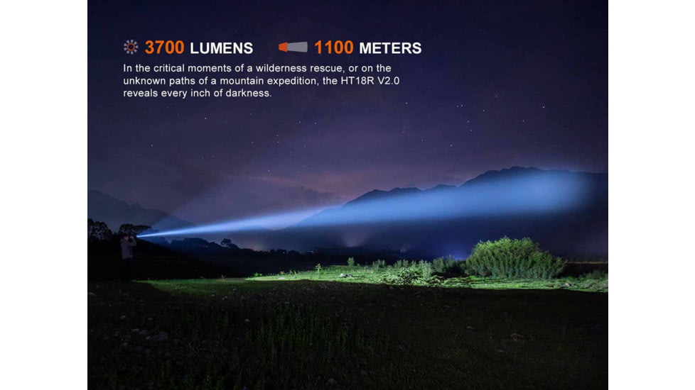 Fenix Lighting HT18R V2.0 Lithium Ion 3700 Lumens Flashlight
