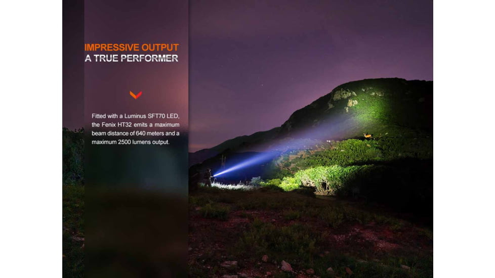 Fenix Lighting HT32 Lithium Ion 2500 Lumens Flashlight
