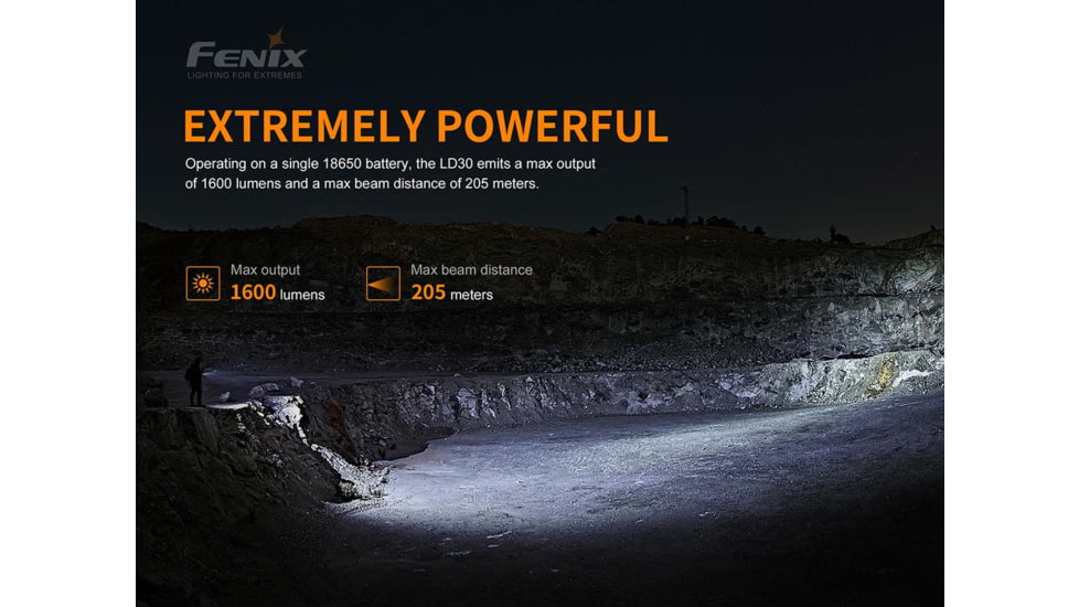 Fenix Lighting LD30 Lithium Ion 1600 Lumens Flashlight