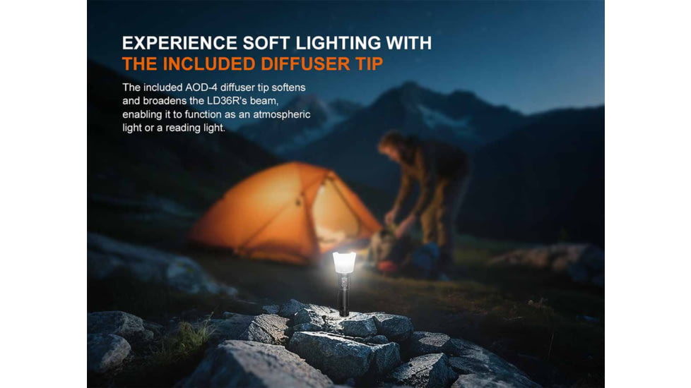 Fenix Lighting LD36R Lithium Ion 3600 Lumens Luminus SFT25R Gen2 LED, RGB LED Flashlight, Black, LD36RSBK