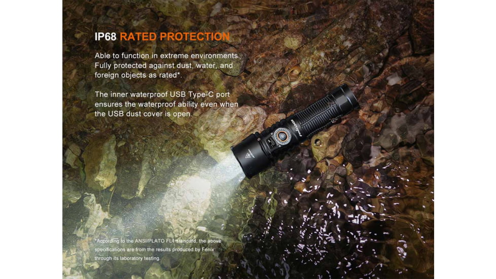 Fenix Lighting LD45R Lithium Ion 2800 Lumens Luminus SFT70 LED Flashlight, Black, LD45RXBK