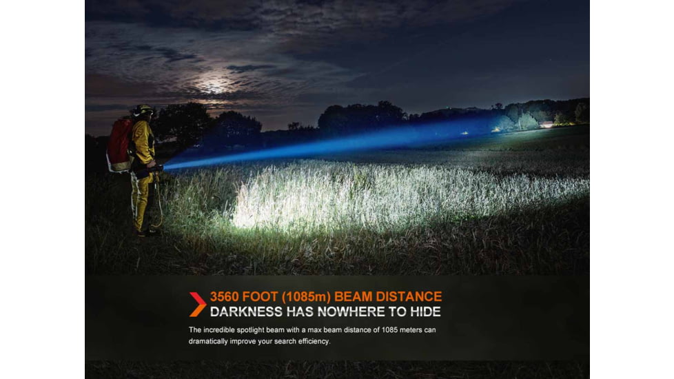 Fenix Lighting LR60R Lithium Ion 21000 Lumens Luminus SFT70 LED, Luminus SST40 LED Flashlight, Black, LR60RXBK