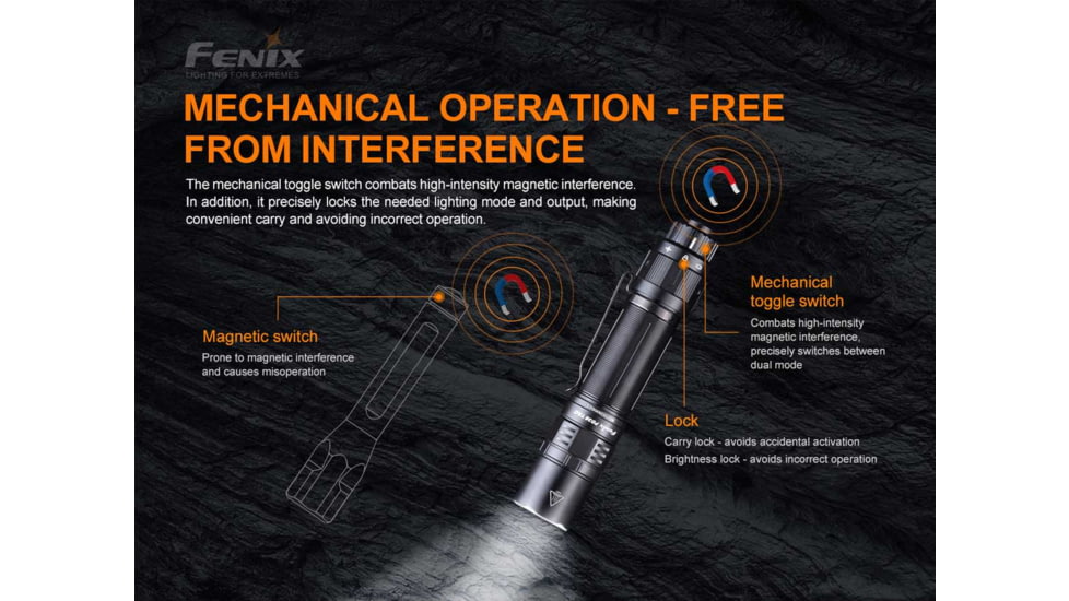 Fenix Lighting PD36 TAC Lithium Ion 3000 Lumens Luminus SST70 LED Flashlight, Black, PD36TCBK