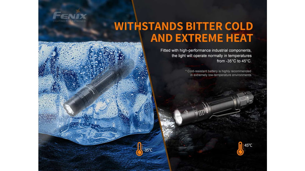 Fenix Lighting PD36 TAC Lithium Ion 3000 Lumens Luminus SST70 LED Flashlight, Black, PD36TCBK