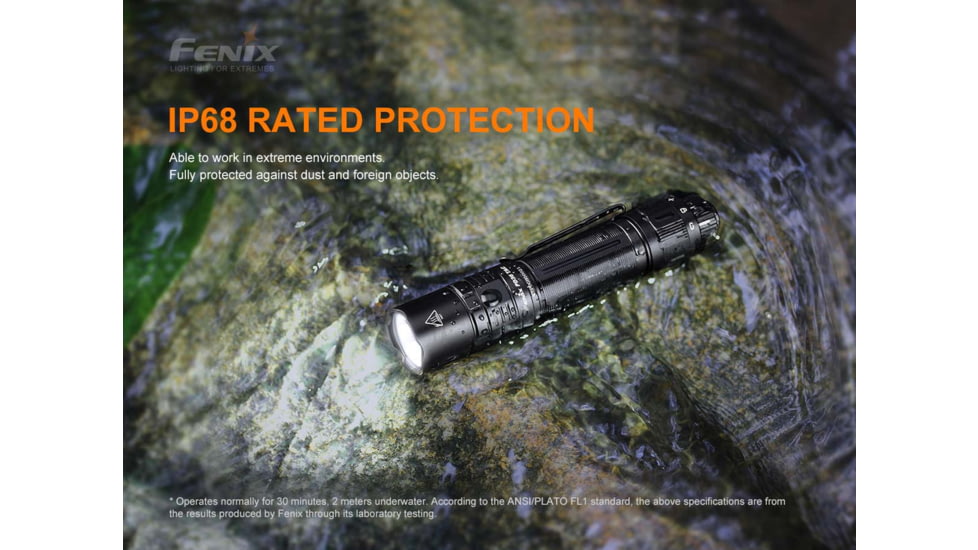 Fenix Lighting PD36 TAC Lithium Ion 3000 Lumens Luminus SST70 LED Flashlight, Black, PD36TCBK
