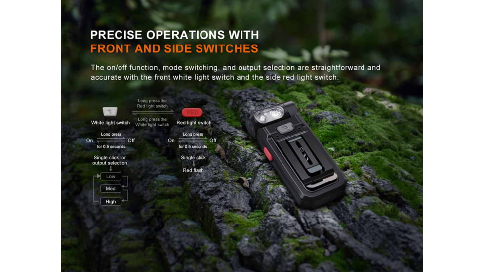 Fenix Lighting SW05R-RED Lithium Ion 150 Lumens LED Flashlight, Black, SW05RRDBK