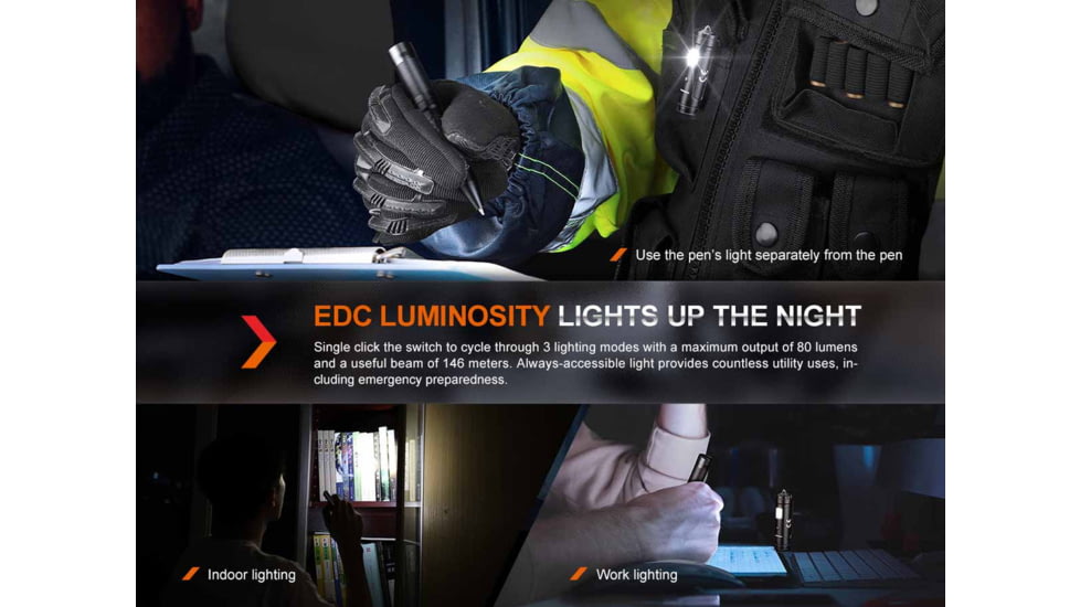 Fenix Lighting T6 Lithium Ion 80 Lumens LED Flashlight, Black, T6PENBK