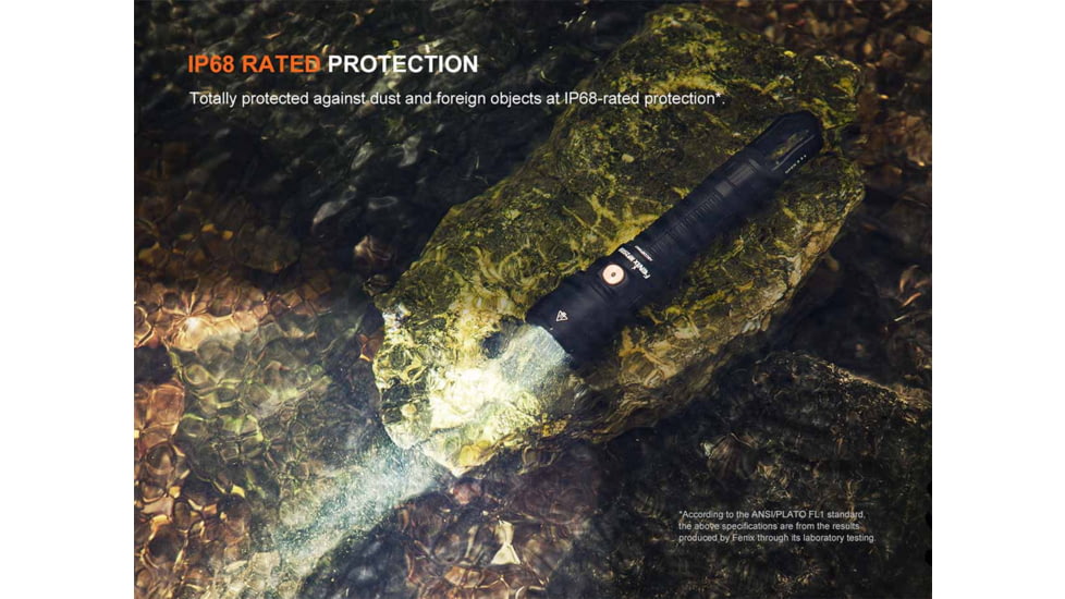 Fenix Lighting WF25RM Lithium Ion 3000 Lumens Luminus SST70 LED Flashlight, Black, WF25RMBK