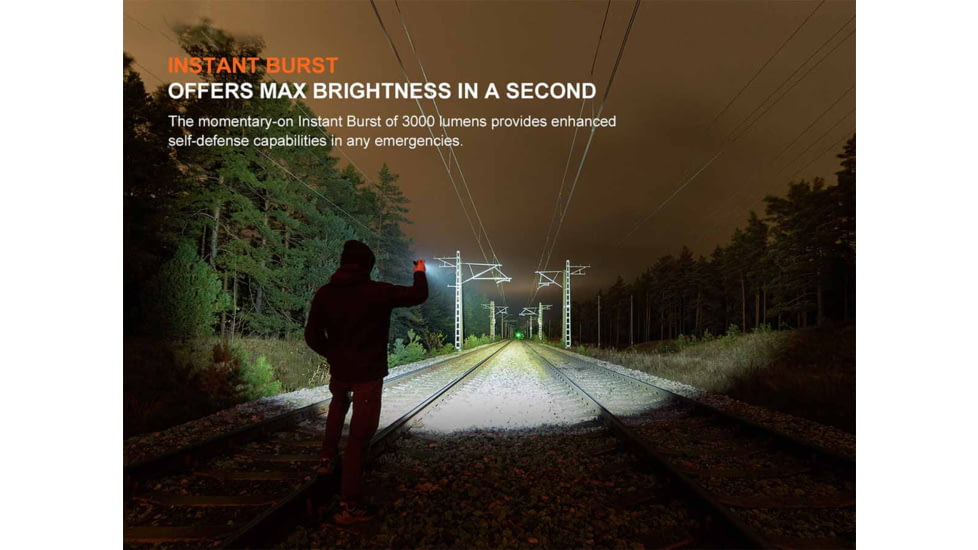 Fenix Lighting WF25RM Lithium Ion 3000 Lumens Luminus SST70 LED Flashlight, Black, WF25RMBK