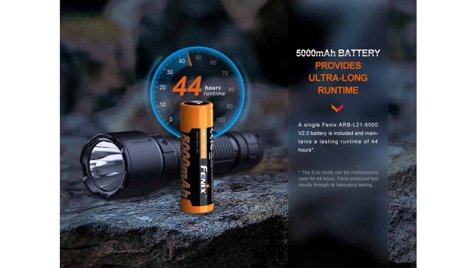 Fenix Lighting WF26R Lithium Ion 3000 Lumens Luminus SST70 LED Flashlight, Black, WF26RXBK