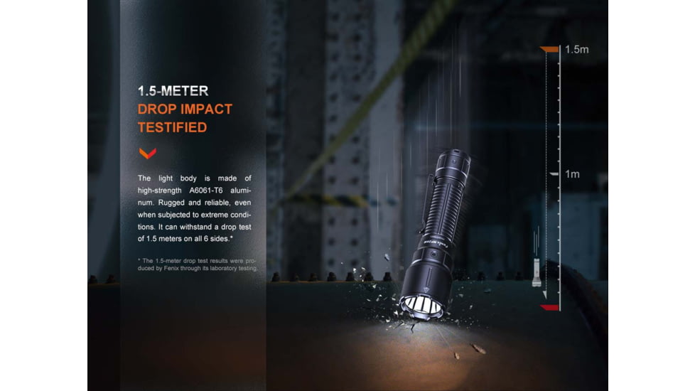 Fenix Lighting WF26R Lithium Ion 3000 Lumens Luminus SST70 LED Flashlight, Black, WF26RXBK