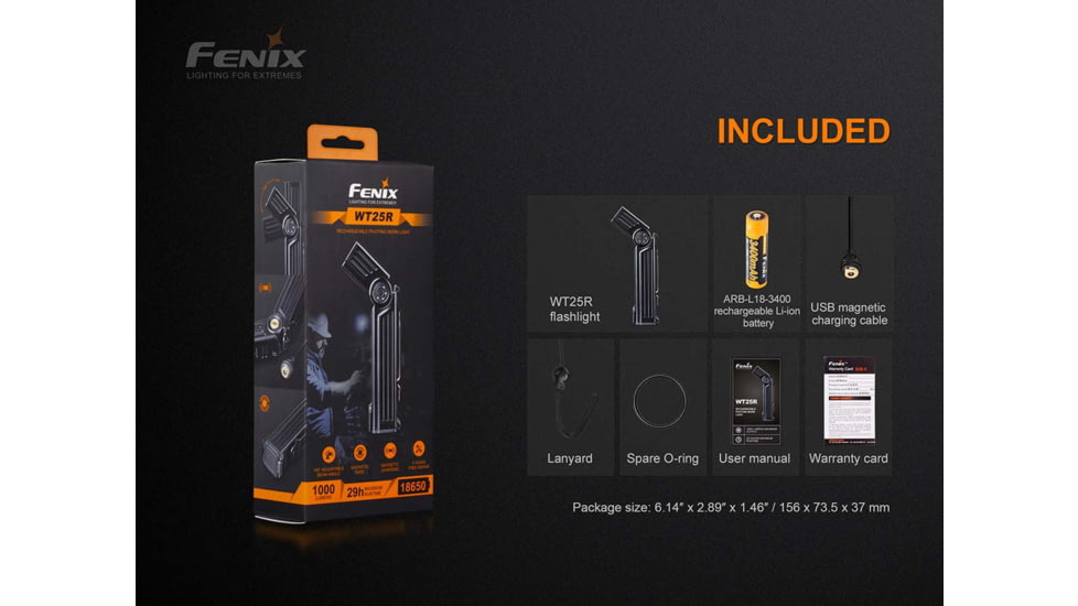 Fenix Lighting WT25R Lithium Ion 1000 Lumens Flashlight