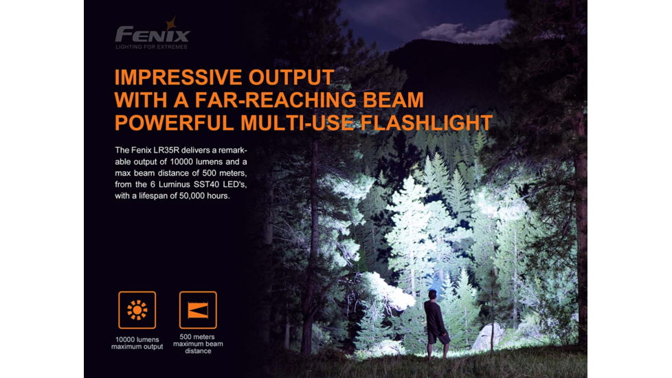 Fenix LR 35 Flashlight, LR35RSBK