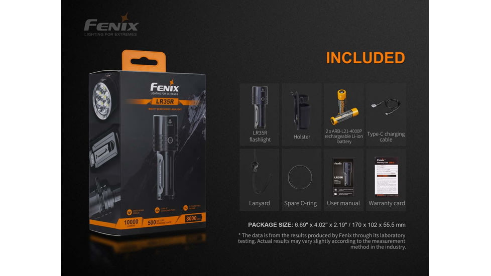 Fenix LR 35 Flashlight, LR35RSBK