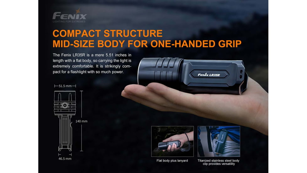 Fenix LR 35 Flashlight, LR35RSBK