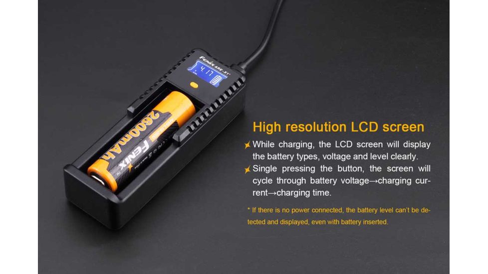 Fenix Multi-Sized Battery Charger, Black ARE-X1-P